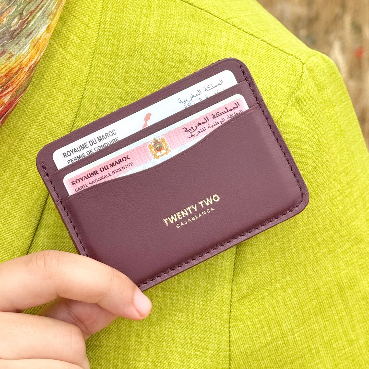 T102 - Porte Cartes Minimaliste en Cuir
