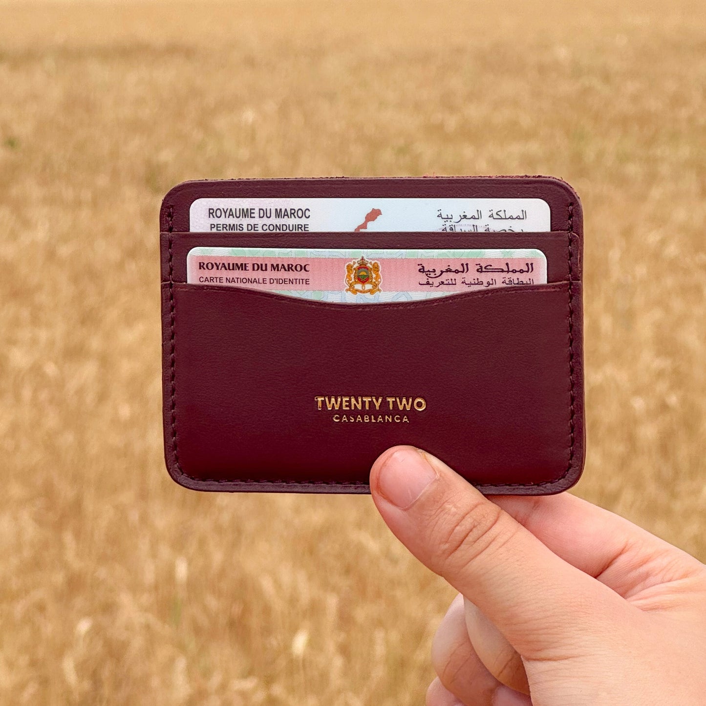 T102 - Porte Cartes Minimaliste en Cuir