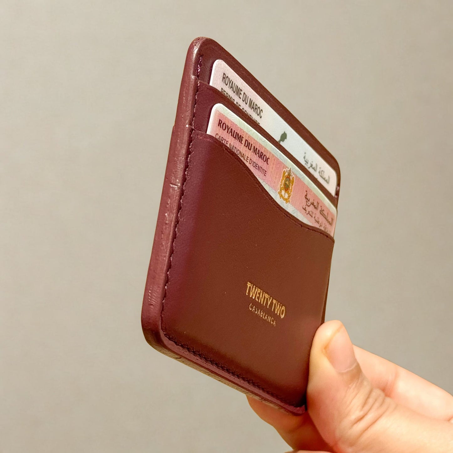 T102 - Porte Cartes Minimaliste en Cuir