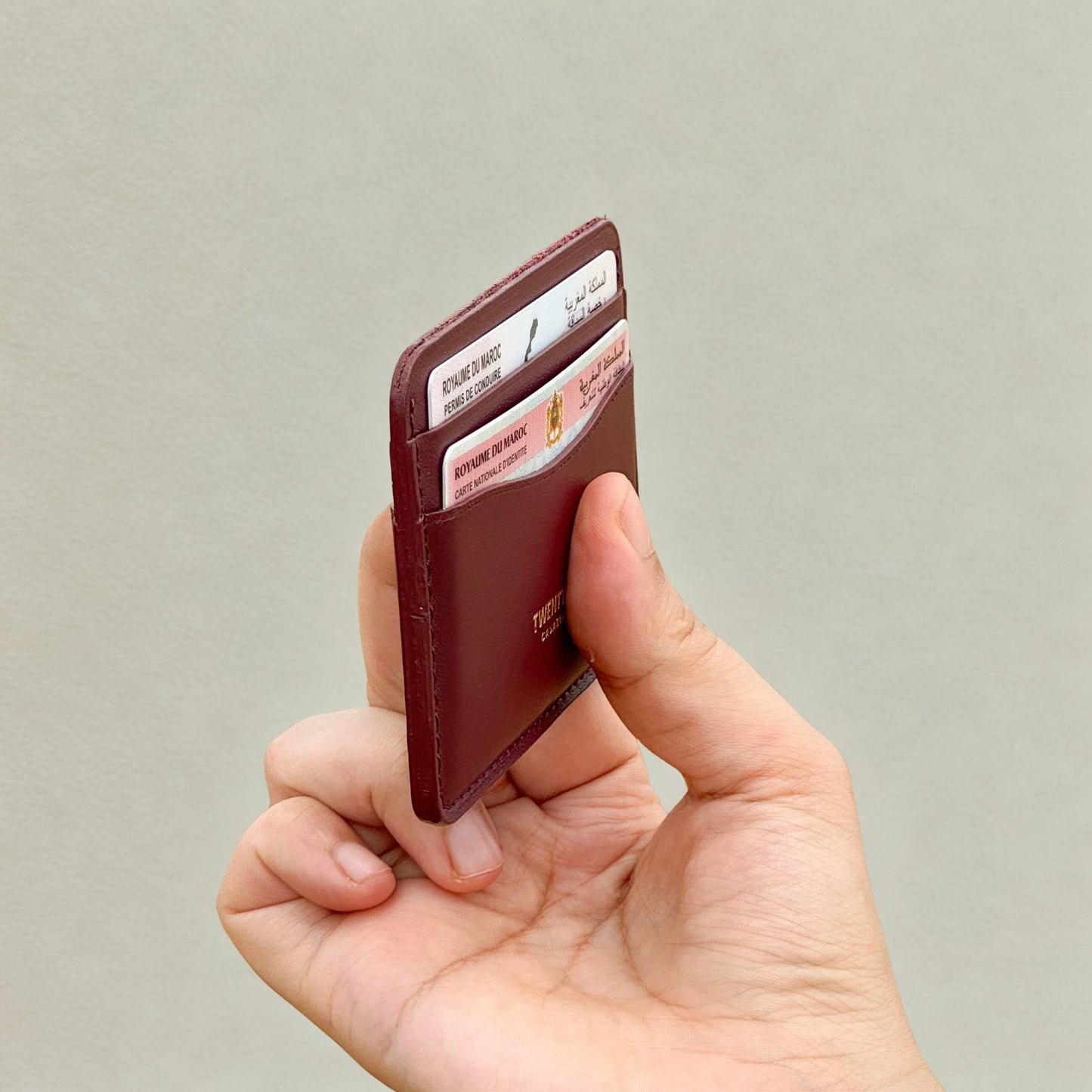 T102 - Porte Cartes Minimaliste en Cuir